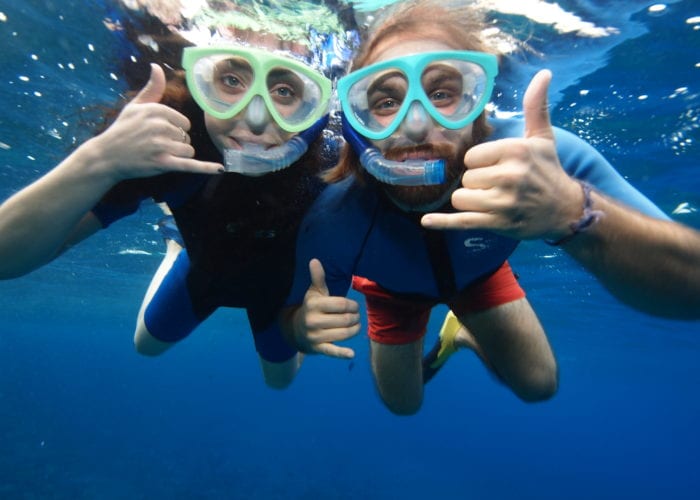 Couple With Snorkel
