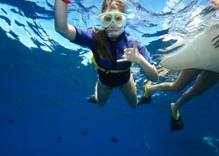Girl Snorkeling
