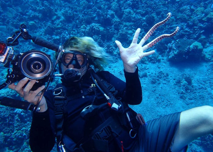 Camera Man In The Sea