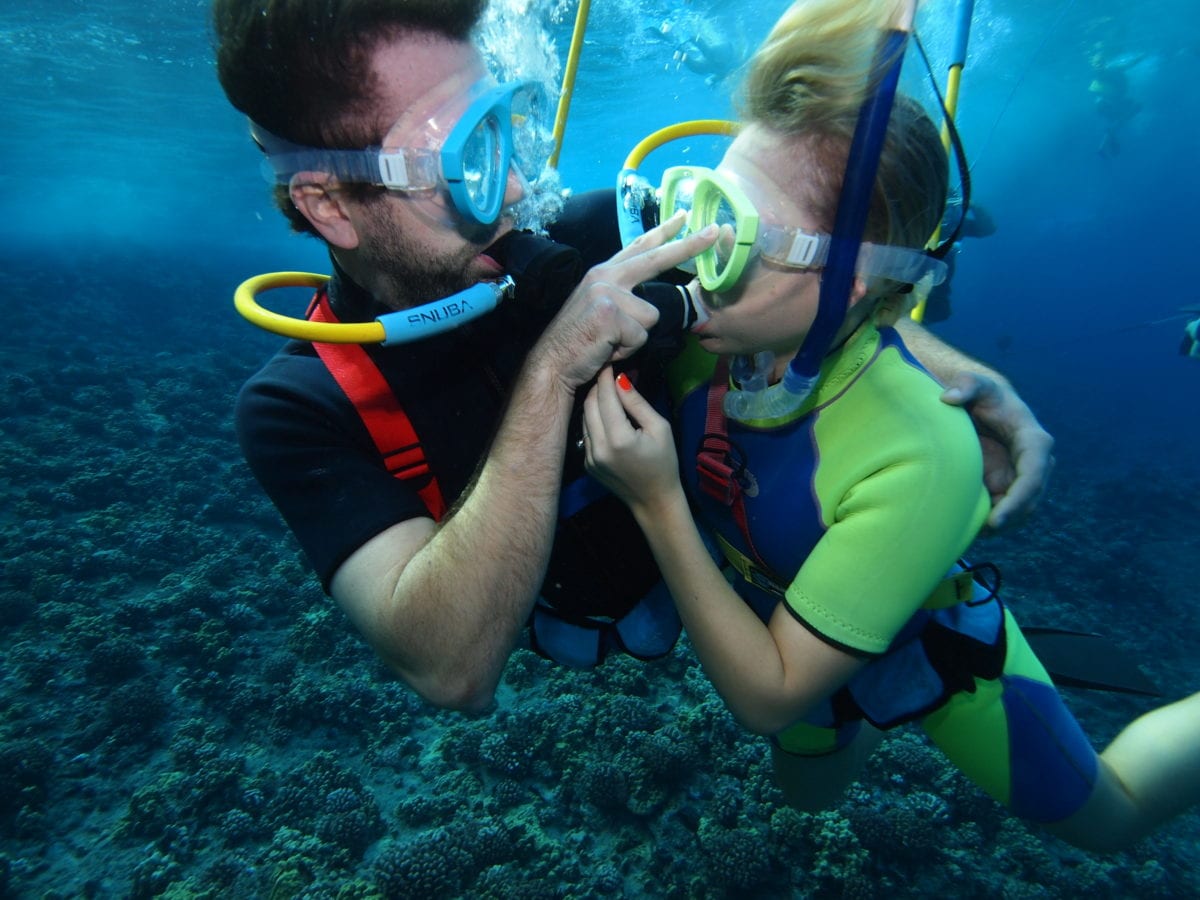 SNUBA at Molokini Crater Four Winds Maui Snorkeling Molokini